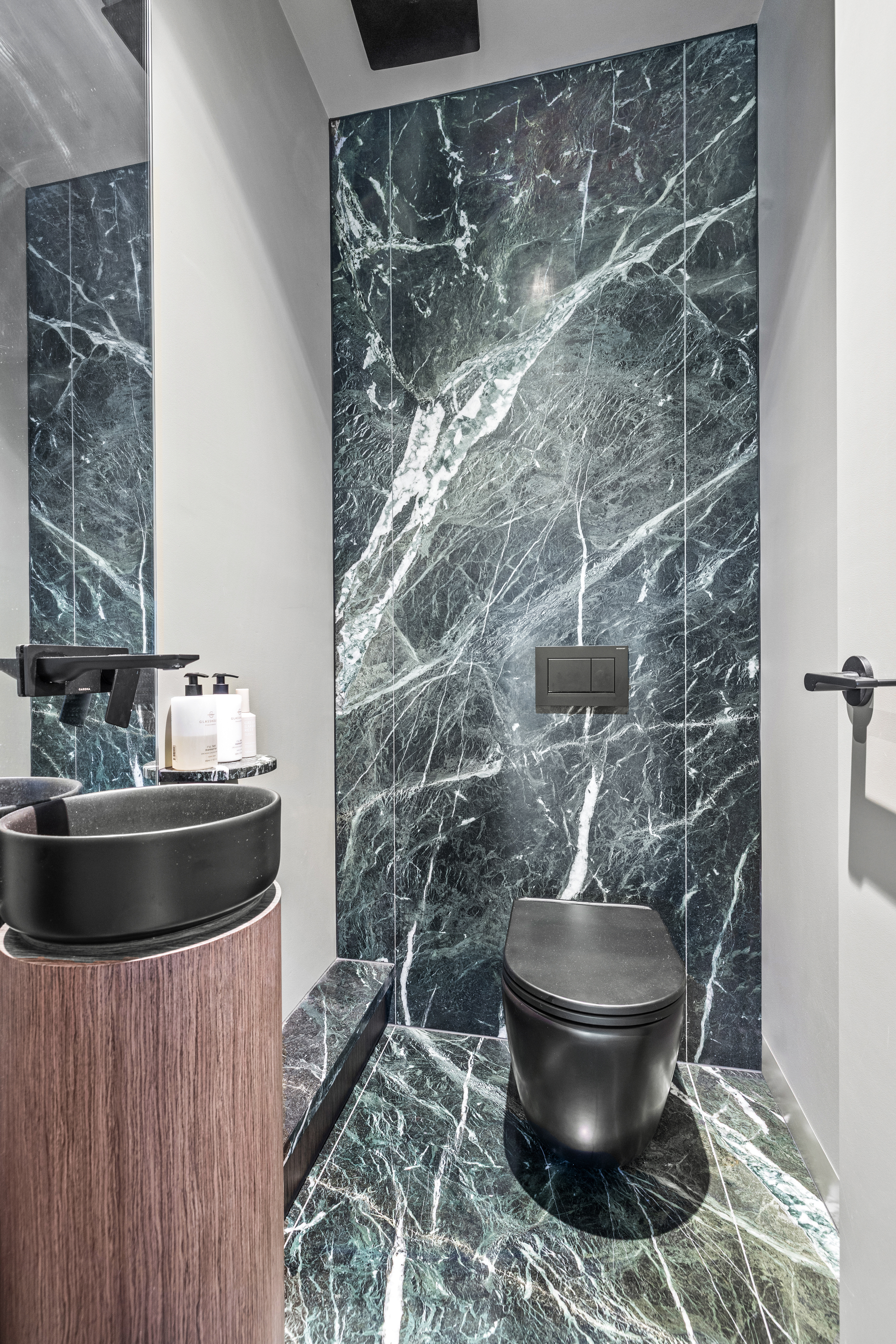 Bathroom in dark marble